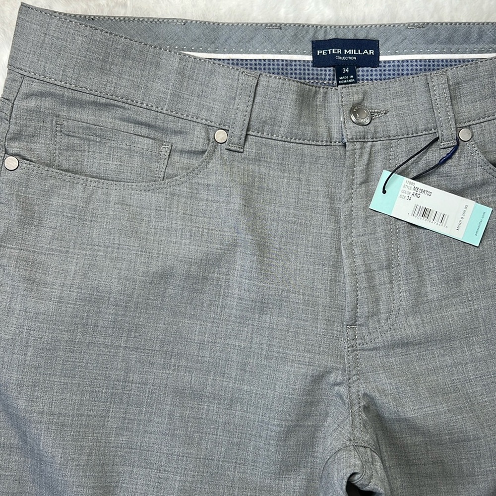 Peter Millar Men's Gray Dress Pants - Modern Fit